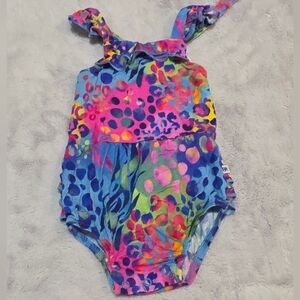 3-6mo Bums & Roses Lets Get Wild Bubble Romper